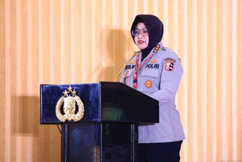 Ketua Panitia sarasehan peringatan hari jadi ke-76 Polisi Wanita Republik Indonesia, Kombes Pol. Rita Wulandari. Foto: Dok. Humas Polri.