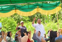 Kampanye Cen Sui Lan-Jarmin Sidik di Desa Sedanau Timur, Kecamatam Batubi. Foto: INIKEPRI.COM