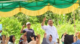 Kampanye Cen Sui Lan-Jarmin Sidik di Desa Sedanau Timur, Kecamatam Batubi. Foto: INIKEPRI.COM