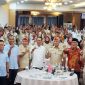 Calon Wali Kota Batam Amsakar Achmad dan Calon Wakil Gubernur Nyayang Haris Pratamura menghadiri deklarasi dan konsolidasi Pejuang Purnawirawan Indonesia Raya (PPIR) di Hotel Golden View, pada Minggu (10/10/2024) pagi. Foto: INIKEPRI.COM