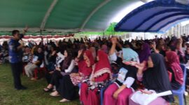 Calon Gubernur Kepri Nomor Urut 1, Ansar Ahmard Nyanyang menggelar kampanye Akbar di Lapangan Astaka Gunung Putri, Kecamatan Bunguran Batubi, Kabupaten Natuna, Selasa (19/11/2024). Foto: INIKEPRI.COM