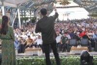 Amsakar Achmad dan Li Claudia Chandra di Konsolidasi relawan ASLI-SAYANG. Foto: INIKEPRI.COM