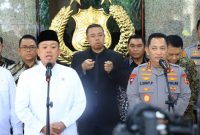 Kapolri Jenderal Listyo Sigit Prabowo menerima kunjungan dari Menteri Agraria dan Tata Ruang/Badan Pertanahan Nasional (ATR/BPN) Nusron Wahid. Foto: Polri