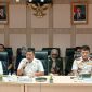 Konferensi Pers Bapanas, BPOM dan Barantina terkait hasil uji keamanan buah Anggur Impor jenis Shine Muscat. Foto : Farizzy InfoPublik