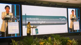 Menteri Komunikasi dan Digital (Menkomdigi), Meutya Hafid, menegaskan pentingnya sinergi antara pemerintah dan perguruan tinggi untuk membumikan pemanfaatan kecerdasan buatan (Artificial Intelligence/AI). Hal tersebut diungkapkan Menkodigi dalam diskusi bertajuk Komdigi Menjangkau: Campus, We’re Coming!, yang berlangsung di Universitas Gadjah Mada (UGM), Yogyakarta, Rabu (11/12/2024). Foto: Komdigi