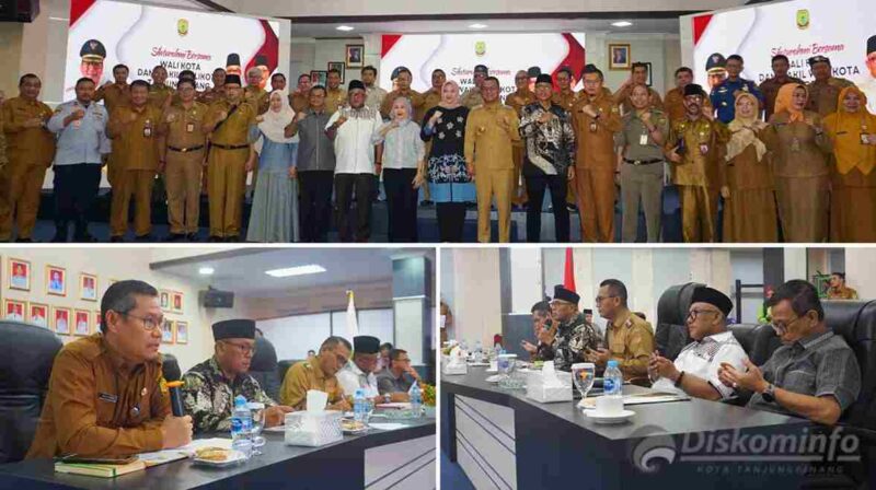 Pemerintah Kota Tanjungpinang menggelar acara Silaturahmi bersama Wali kota dan Wakil Wali kota terpilih, Lis Darmansyah dan Raja Ariza, bertempat di Aula Sultan Sulaiman Badrul Alamsyah lantai 3 Kantor Wali Kota Tanjungpinang, Selasa (24/12/2024). Foto: Diskominfo Tanjungpinang 