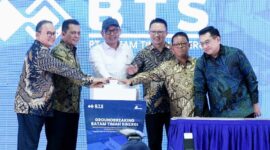 Groundbreaking pembangunan pabrik hilirisasi timah PT. Batam Timah Sinergi dan Peresmian PT. Tri Charislink Indonesia di Sei Lekop, Batam. Foto: Diskominfo Kepri 