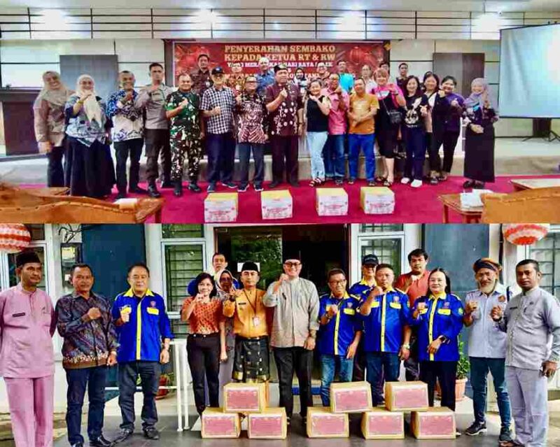 Pemerintah Kota (Pemko) Tanjungpinang menyalurkan paket sembako untuk Ketua RT dan RW yang merayakan Tahun Baru Imlek 2576 Kongzili. Foto: Diskominfo Tanjungpinang 