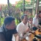 Wali Kota dan Wakil Wali Kota Batam terpilih Amsakar Achmad dan Li Claudia Chandra saat ngopi bareng bersama awak media. Foto: INIKEPRI.COM