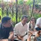 Wali Kota dan Wakil Wali Kota Batam terpilih Amsakar Achmad dan Li Claudia Chandra saat ngopi bareng bersama awak media. Foto: INIKEPRI.COM