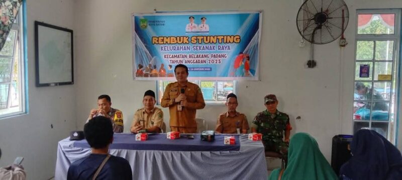 Pemerintah Kelurahan Sekanak Raya bersama UPT Puskesmas Belakangpadang menggelar Rembuk Stunting 2025 di Aula Kantor Lurah Sekanak Raya, Selasa (14/1) lalu. Foto: INIKEPRI.COM