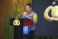 Kapolri Jenderal Pol. Listyo Sigit Prabowo saat konferensi pers rilis akhir tahun 2024, Selasa (31/12/2024). Foto: dok. Humas Polri.