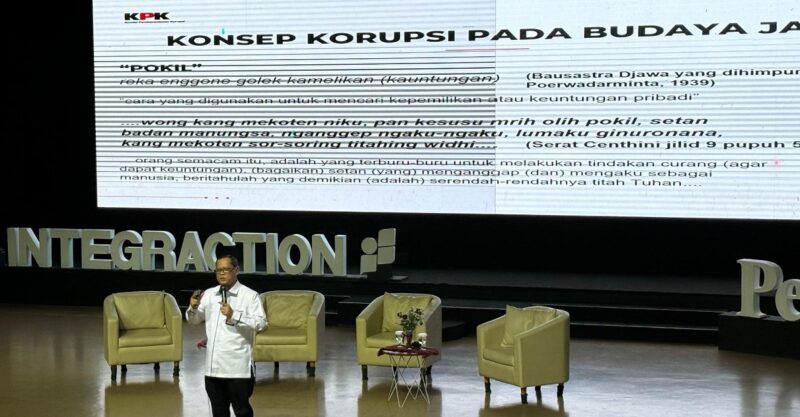 Deputi Bidang Pendidikan dan Peran Serta Masyarakat Komisi Pemberantasan Korupsi (KPK), Wawan Wardiana dalam kegiatan Seminar Integrity in Action dengan tema “The Power of Integrity” yang digelar oleh PT Taman Wisata Candi Borobudur, Prambanan, dan Ratu Boko (TWC). Foto: Dok KPK