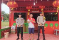 Menyambut perayaan Imlek 2025, Polsek Daik Lingga menggelar kegiatan pengamanan di Kelenteng Nguang Thian, Desa Kudung, Kecamatan Lingga Timur. Foto: Humas Polres Lingga 