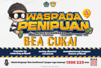 Flyer waspada penipuan. Foto: Bea Cukai 