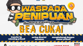 Flyer waspada penipuan. Foto: Bea Cukai 