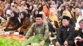 Gubernur Ansar Hadiri Peringatan Isra Mikraj Nabi Muhammad SAW Tahun 2025 M / 1446 H Tingkat Provinsi Kepulauan Riau di Aula Wan Seri Beni, Dompak. Foto: Diskominfo Kepri 