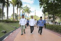 Wali Kota Batam Rudi, Wakil Wali Kota Batam Amsakar Achmad, dan Sekretaris Daerah Batam Jefridin. Foto: INIKEPRI.COM