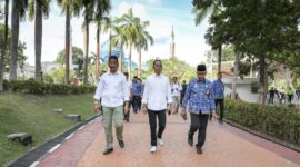 Wali Kota Batam Rudi, Wakil Wali Kota Batam Amsakar Achmad, dan Sekretaris Daerah Batam Jefridin. Foto: INIKEPRI.COM