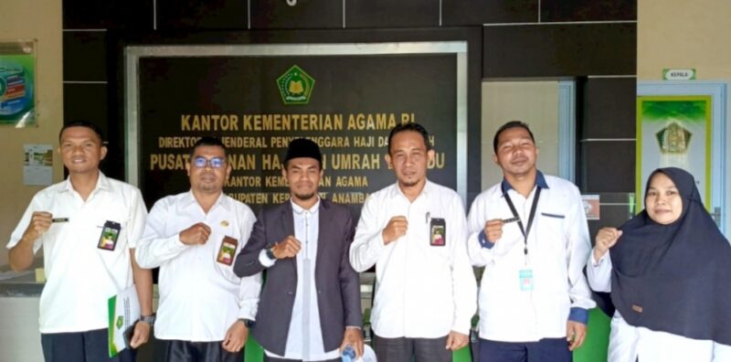 Kantor Kementerian Agama (Kemenag) Kabupaten Kepulauan Anambas menerima 6 mahasiswa Sekolah Tinggi Agama Islam (STAI) Paduka Anambas yang melaksanakan Kegiatan Praktek Pengalaman Lapangan (PPL). Foto: INIKEPRI.COM
