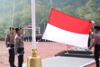 Upacara Bendera Hari Kesadaran Nasional bertempat di Lapangan Upacara Tri Brata Polres Lingga, Senin (17/2/2025). Foto: INIKEPRI.COM/Diskominfo Tanjungpinang 