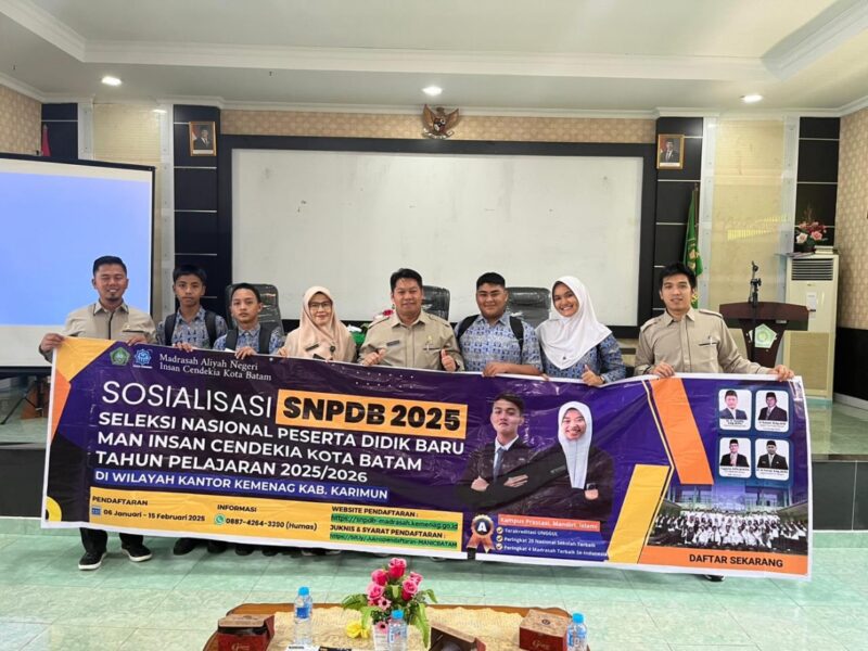 Siswa MTsN Karimun Ikuti Sosialisasi SNPDB 2025 MAN IC Batam di Kankemenag Kabupaten Karimun. Foto: Istimewa