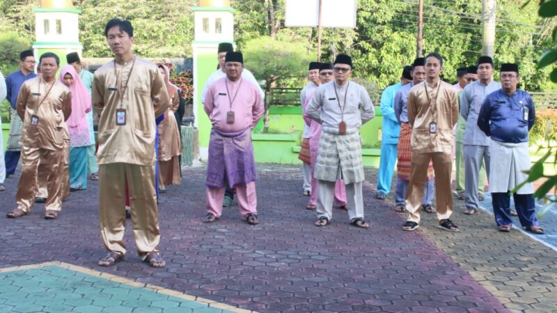 Suasana apel pagi di kanwil Kemenag Kepri. Foto: Istimewa