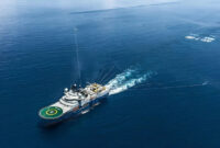 Kapal Geo Coral sedang melakukan akuisisi seismik 3D di Laut Natuna Utara pada periode Oktober-November 2024. Foto: ANTARA/HO-Pertamina East Natuna