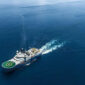 Kapal Geo Coral sedang melakukan akuisisi seismik 3D di Laut Natuna Utara pada periode Oktober-November 2024. Foto: ANTARA/HO-Pertamina East Natuna