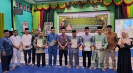 Jajaran Kantor Kemenag Bintan mengikuti kegiatan Festival Ramadan Bimbingan Masyarakat Islam secara daring di aula Kantor Kemenag Bintan, Ceruk Ijuk Bintan. Foto: INIKEPRI.COM