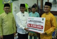 Pemerintah Daerah Kabupaten Natuna di Malam Ramadhan ke 24 di pimpin oleh Wakil Bupati Natuna melaksanakan Kunjungan Safari Ramadhan ke Masjid Al-Istiqomah Pering, Kelurahan Bandarsyah, Kecamatan Bunguran Timur, Minggu (23/3/2025). Foto: INIKEPRI.COM