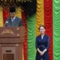 Kepala Badan Pengusahaan Batam (BP Batam), Amsakar Achmad bersama Wakil Kepala BP Batam, Li Claudia Chandra menghadiri Rapat Paripurna DPRD Kota Batam dengan agenda Penyampaian Pidato Sambutan Wali Kota Batam Masa Jabatan 2025 - 2030 pada Senin (3/3/2025) di Kantor DPRD Kota Batam. Foto: INIKEPRI.COM