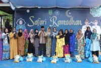 Ketua TP-PKK Kota Batam Erlita Sari Amsakar di kegiatan Pembinaan Akhlak Mulia (PAM) yang digelar di Kecamatan Galang, tepatnya di Masjid Jami Muzalam Mubaraqah, Kampung Baru, Kelurahan Galang Baru. Foto: INIKEPRI.COM