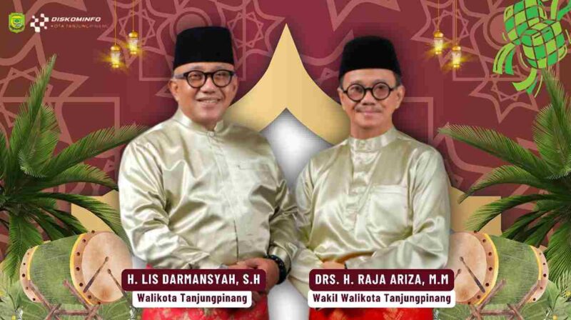 Wali Kota Tanjungpinang, Lis Darmansyah, dan Wakil Wali Kota, Raja Ariza. Foto: Diskominfo Tanjungpinang 