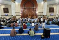 Pemerintah Daerah Kabupaten Natuna menggelar peringatan Malam Nuzulul Qur’an 1446 Hijiriah di Masjid Agung, Kecamatan Bunguran Timur, Minggu (16/03/2025). Foto: INIKEPRI.COM