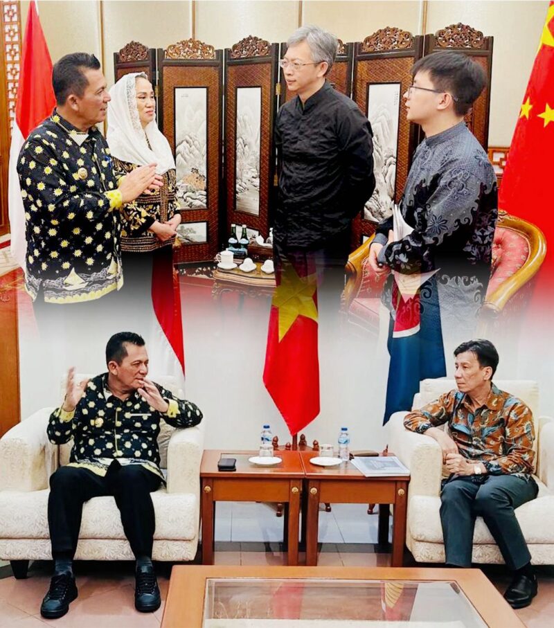Gubernur Kepulauan Riau H. Ansar Ahmad melakukan audiensi dengan Duta Besar Republik Rakyat Tiongkok (RRT) untuk Indonesia, Wang Lutong, serta Duta Besar Vietnam untuk Indonesia, Ta Van Thong, dalam dua pertemuan terpisah di Kedutaan Besar masing-masing negara di Jakarta, Rabu (26/3/2025). Dalam kesempatan ini, Gubernur Ansar didampingi oleh Bupati Natuna, Cen Sui Lan. Foto: INIKEPRI.COM/Diskominfo Kepri 