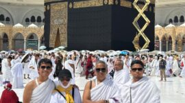 Jemaah haji asal Kabupaten Lingga telah menyelesaikan ibadah umrah wajib dengan lancar pada Senin, 13 Mei 2025. Foto: INIKEPRI.COM