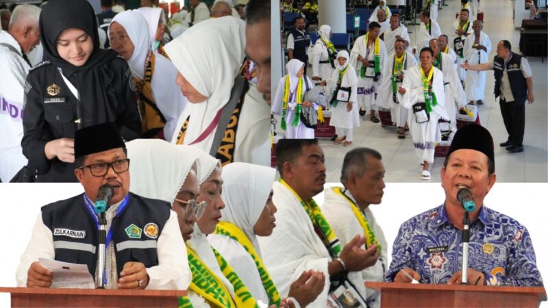 Embarkasi Batam (BTH) hari ini memberangkatkan jemaah haji perdana asal Kalimantan Barat (Kalbar) yang tergabung dalam kelompok terbang (kloter) 21. Foto: INIKEPRI.COM