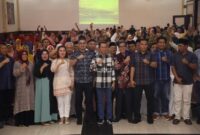 Halal Bihalal bersama Lembaga Kemasyarakatan Kelurahan (LKK), tokoh masyarakat se-Kecamatan Bengkong di Golden Prawn, Jumat (23/5/2025) malam. Foto: INIKEPRI.COM
