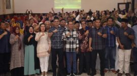 Halal Bihalal bersama Lembaga Kemasyarakatan Kelurahan (LKK), tokoh masyarakat se-Kecamatan Bengkong di Golden Prawn, Jumat (23/5/2025) malam. Foto: INIKEPRI.COM
