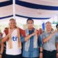 Wali Kota Medan Rico Tri Putra Bayu Waas, Komisaris Independen PT Bank Tabungan Negara (BTN) Tbk, Pietra Machreza Paloh, bersama jajaran direksi BTN di peringatan Hari Bumi Sedunia. Foto: Instagram @ricowaas