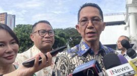 Sejumlah pengurus Badan Pengusahaan Kawasan Perdagangan Bebas dan Pelabuhan Bebas Batam menyambangi Istana Negara untuk bertemu Presiden Prabowo Subianto. Foto: Eva/detikcom