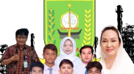 Enam pelajar Natuna yang mendapatkan Beasiswa AKA Migas Cepu. Foto: Bagian kerja sama Pemkab Natuna