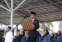 Upacara Peringatan Hari Lahir Pancasila Tingkat Kota Batam yang digelar di Dataran Engku Putri, Senin (2/6/2025). Foto: INIKEPRI.COM