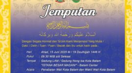 Jemputan penabalan. Foto: LAM Batam