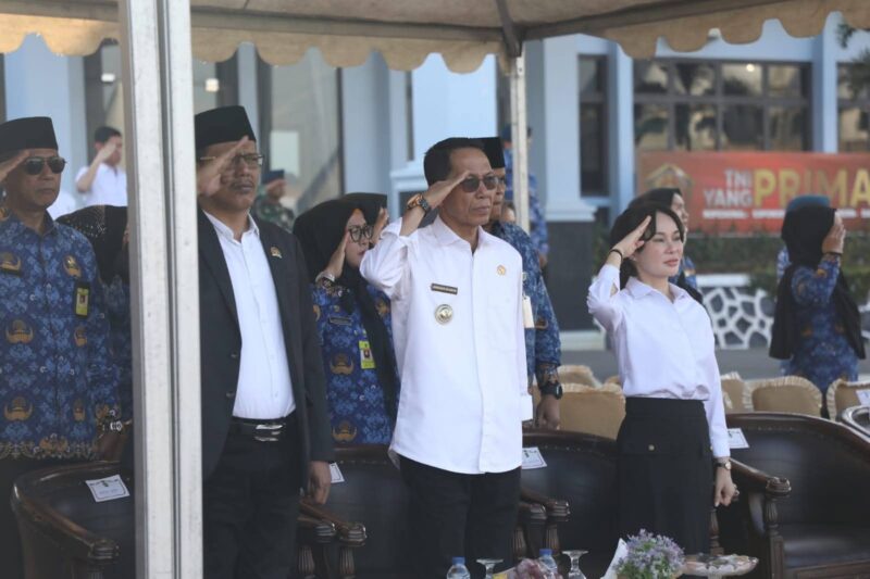 Upacara Bendera 17 Hari Bulan Tingkat Kota Batam yang digelar di Lapangan Lanud Hang Nadim, Kecamatan Nongsa, Selasa (17/6/2025), berlangsung penuh khidmat. Foto; INIKEPRI.COM