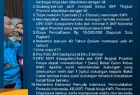 Flyer syarat calon ketua DPD KNPI Kepri. Foto: Dok.  KNPI Kepri 