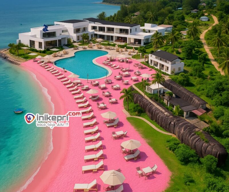 Inilah ilustrasi gambaran masa depan Batu Kapal, Natuna – kawasan yang dulunya sederhana, kini siap disulap jadi destinasi wisata estetik ala beach club kekinian. Foto: INIKEPRI.COM