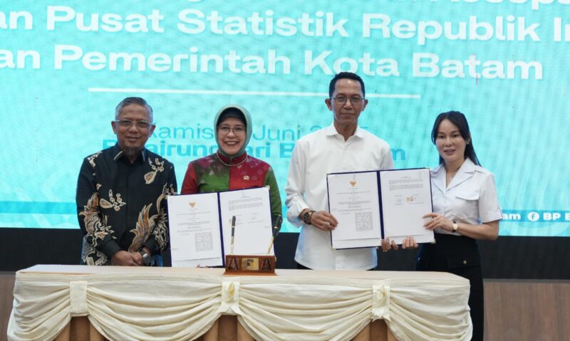 Badan Pengusahaan Batam melakukan penandatanganan Memorandum of Understanding (MoU) bersama Badan Pusat Statistik BPS RI bersamaan dengan Penandatanganan Nota Kesepakatan Pemerintah Kota Batam dengan Badan Pusat Statistik BPS RI. Foto: INIKEPRI.COM/BP Batam 