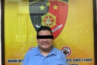 MG yang merupakan Komandan Satgas Ormas Lang Laut Kota Batam berhasil diringkus Direktorat Reserse Kriminal Umum (Ditreskrimum) Polda Kepulauan Riau. Foto: INIKEPRI.COM/Polda Kepri 